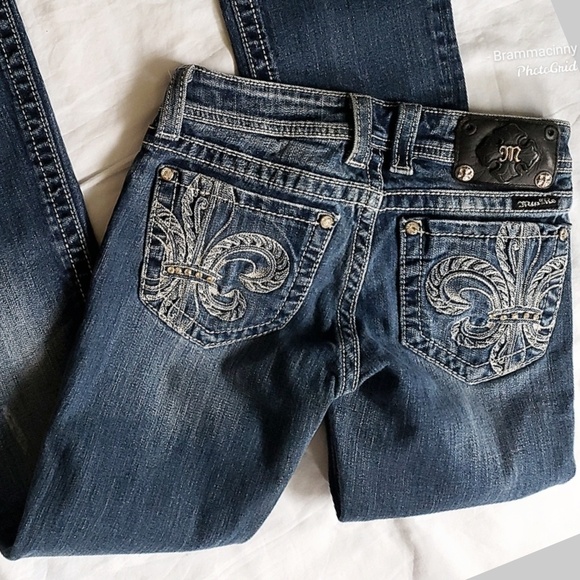 Miss Me Denim - Miss ME Destroyed Bootcut Blue Denim Jeans